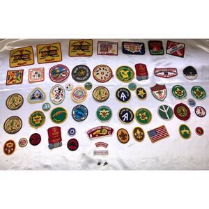 Boy Scout Patches Lot 54 Vtg 1975 Central North Carolina Orange Dist Occoneechee